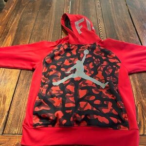 Jordan Red and Black Kids Hoodie
